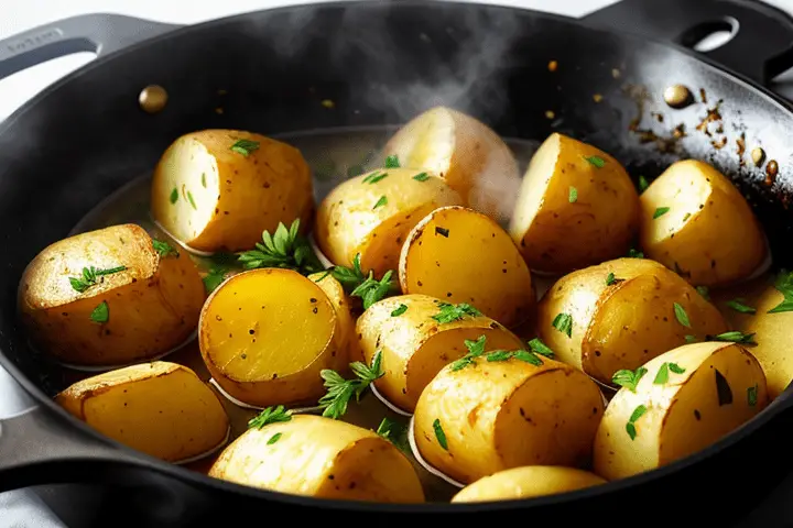 Gebakken aardappelen sous vide
